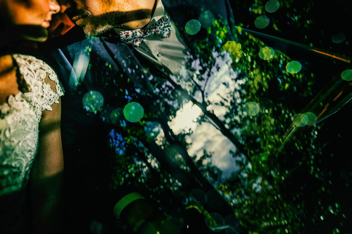 Photographe mariage Calvados — couple double exposition bokeh créatif — Arnaud Chapelle